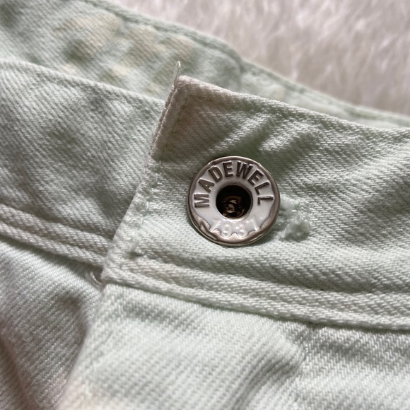 madewell denim shorts mint tie dye bleach cutoff jean shorts festival style - Picture 5 of 16